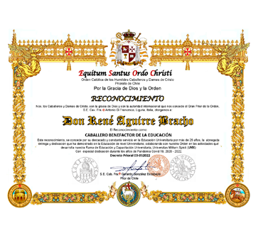 Gentleman Benefactor of Education — Diploma