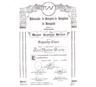Dr. Arminio Borjas Award — Second Class