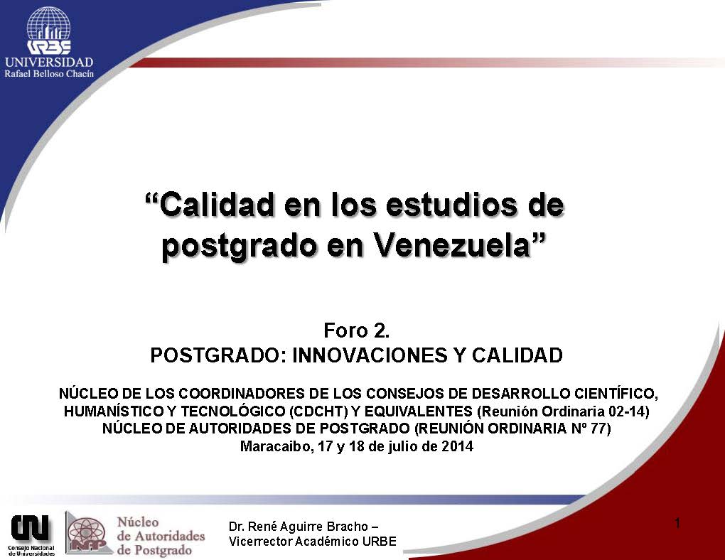 Calidad en los estudios de postgrado en Venezuela